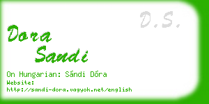 dora sandi business card