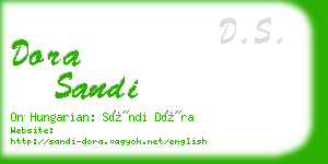 dora sandi business card